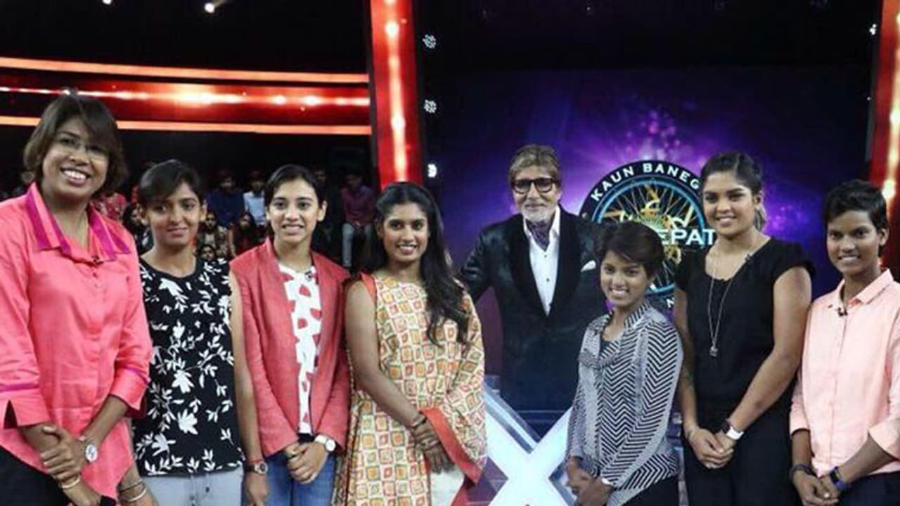 'ಕೌನ್ ಬನೇಗಾ ಕರೋಡ್'ಪತಿ' ಶೋನಲ್ಲಿ ಮಿಂಚಿದ ಮಿಥಾಲಿ ಪಡೆ 'ಕೌನ್ ಬನೇಗಾ ಕರೋಡ್'ಪತಿ' ಶೋನಲ್ಲಿ ಮಿಂಚಿದ ಮಿಥಾಲಿ ಪಡೆ