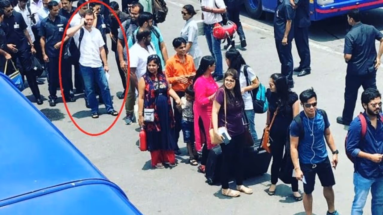 தலைவரான பின்பும், விமானத்தில் ஏற வரிசையில் நின்ற ராகுல்... சமூக வலைதளங்களில் ‘வைரலாக’ பரவும் புகைப்படம்... தலைவரான பின்பும், விமானத்தில் ஏற வரிசையில் நின்ற ராகுல்... சமூக வலைதளங்களில் ‘வைரலாக’ பரவும் புகைப்படம்...