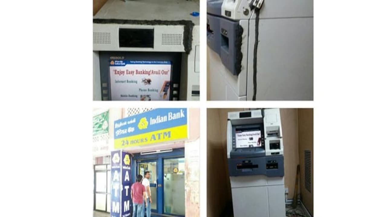 உடைந்து போன ஏடிஎம் மெஷின் பசை போட்டு ஒட்டிய அறிவாளிகள்.. உடைந்து போன ஏடிஎம் மெஷின் பசை போட்டு ஒட்டிய அறிவாளிகள்..