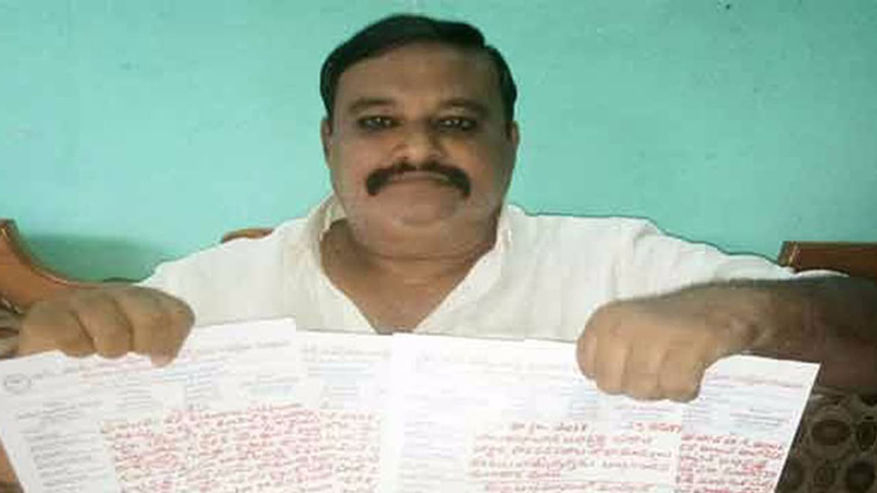 In a first, Telangana minister Etela receives a letter written in blood In a first, Telangana minister Etela receives a letter written in blood