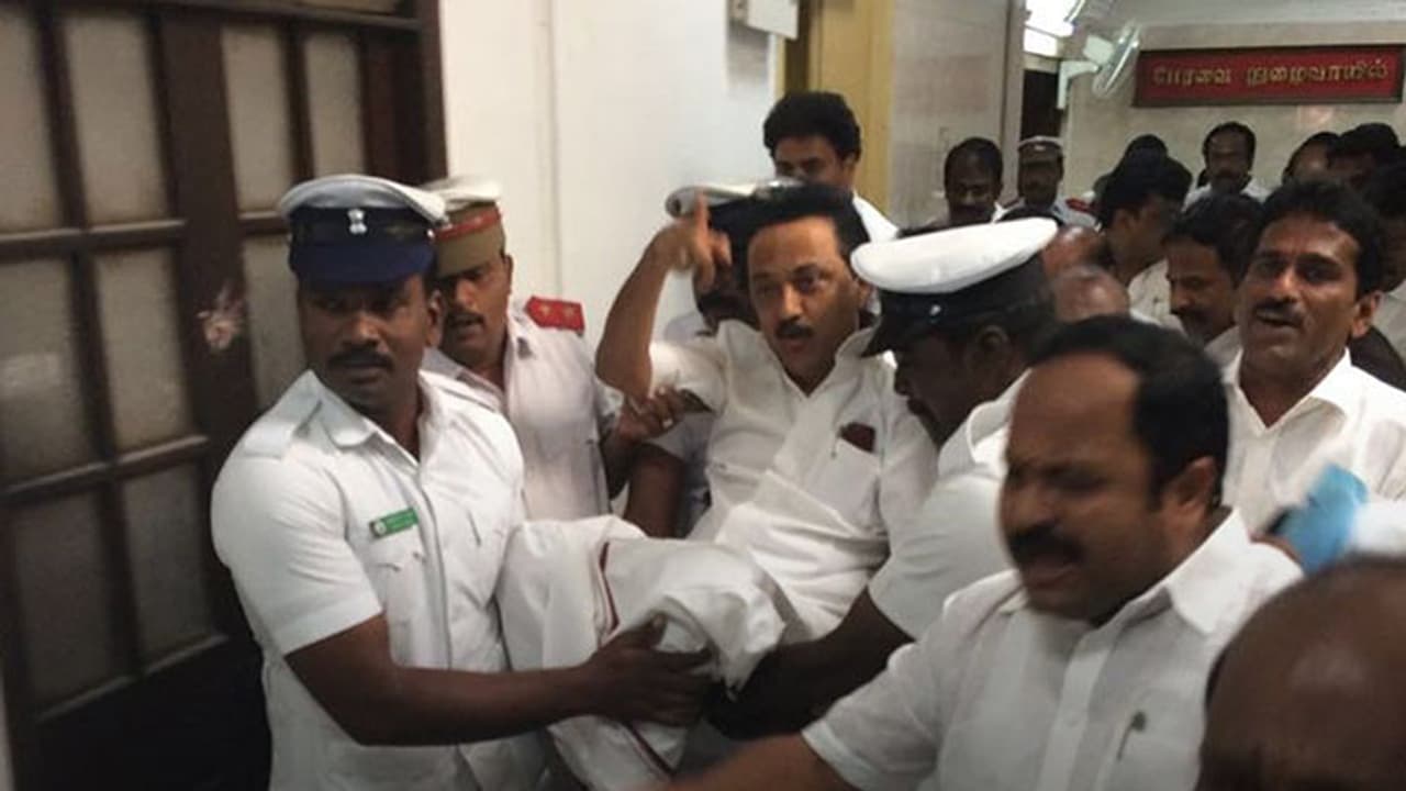 Watch: DMK turns TN Assembly into virtual riot zone Watch: DMK turns TN Assembly into virtual riot zone