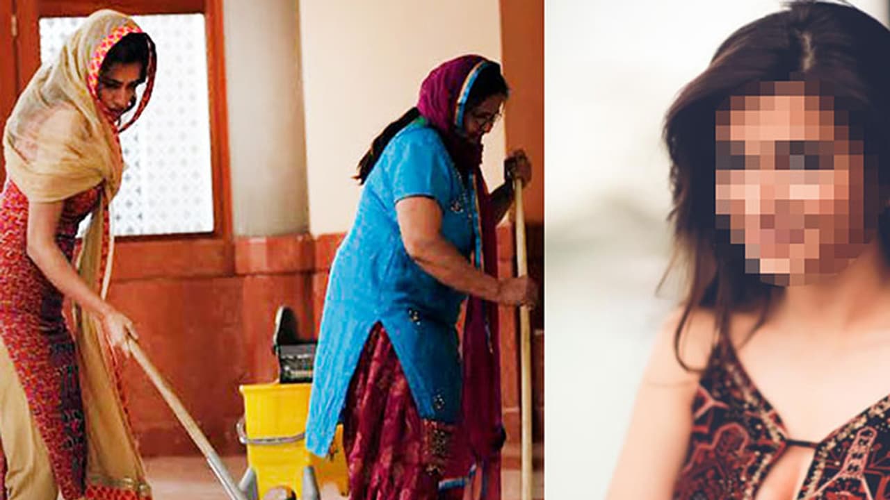 This glamorous south heroine found cleaning temple floor This glamorous south heroine found cleaning temple floor