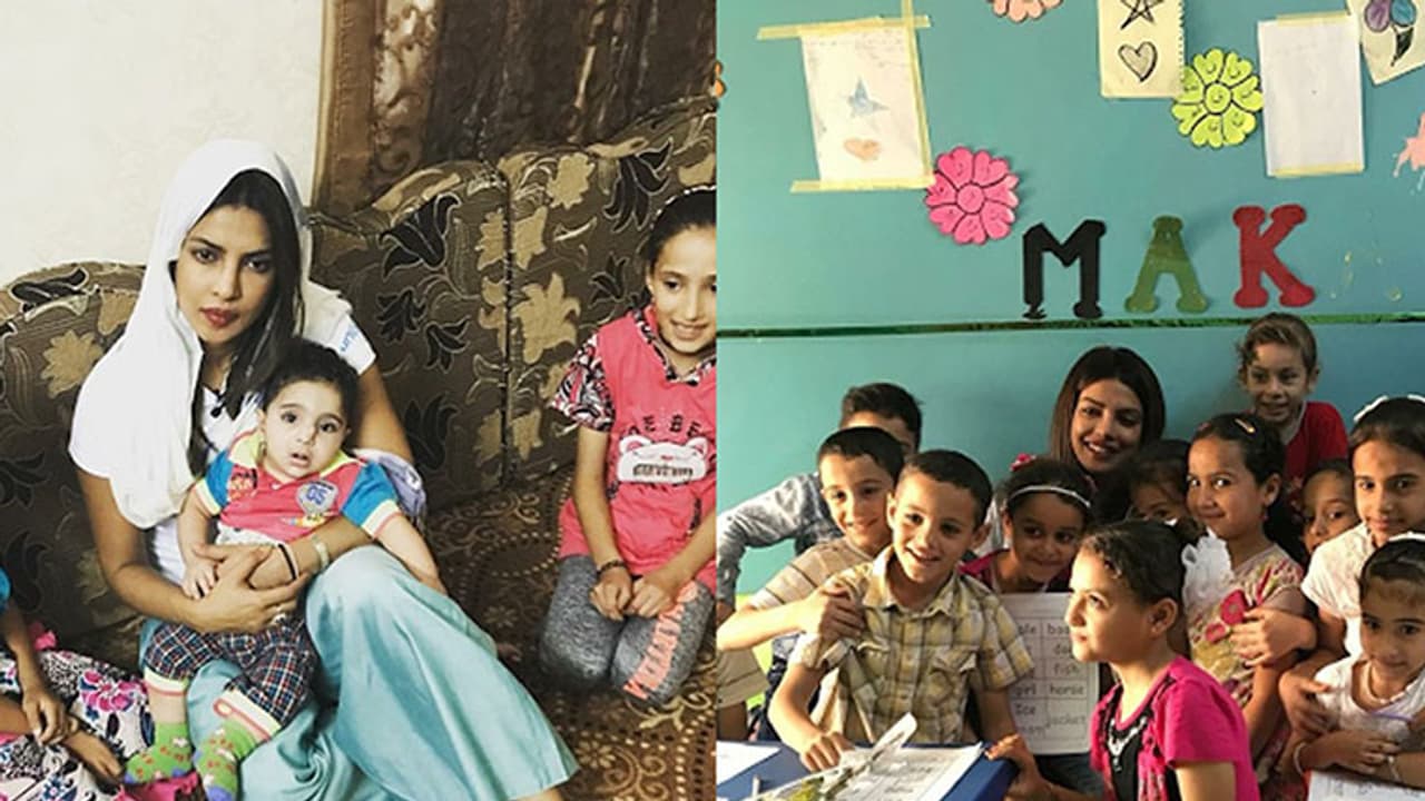 In pictures and videos: Priyanka Chopra meets Syrian refugees in Jordan In pictures and videos: Priyanka Chopra meets Syrian refugees in Jordan