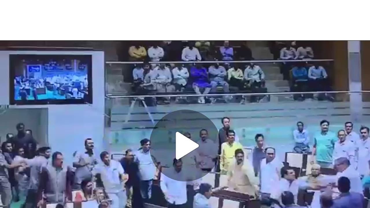 అసెంబ్లీలో అధికార పార్టీ ఎమ్మెల్యేను కొట్టిన కాంగ్రెస్ ఎమ్మెల్యే (వీడియో) అసెంబ్లీలో అధికార పార్టీ ఎమ్మెల్యేను కొట్టిన కాంగ్రెస్ ఎమ్మెల్యే (వీడియో)