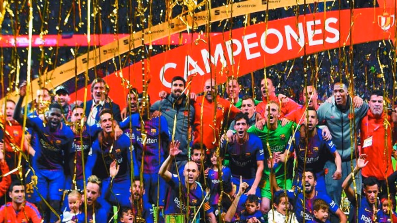 கோபா டெல் ரே கால்பந்து கோப்பையை 30 வது முறையாக வென்றது பார்சிலோனா... கோபா டெல் ரே கால்பந்து கோப்பையை 30 வது முறையாக வென்றது பார்சிலோனா...