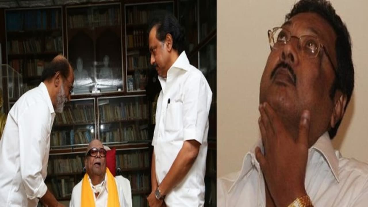 அழகிரியை தாறுமாறாக அப்செட் செய்த ரஜினி: ஒரே விசிட்டில் கருணாநிதியின் இரு மகன்களுக்கும் கல்தா. அழகிரியை தாறுமாறாக அப்செட் செய்த ரஜினி: ஒரே விசிட்டில் கருணாநிதியின் இரு மகன்களுக்கும் கல்தா.