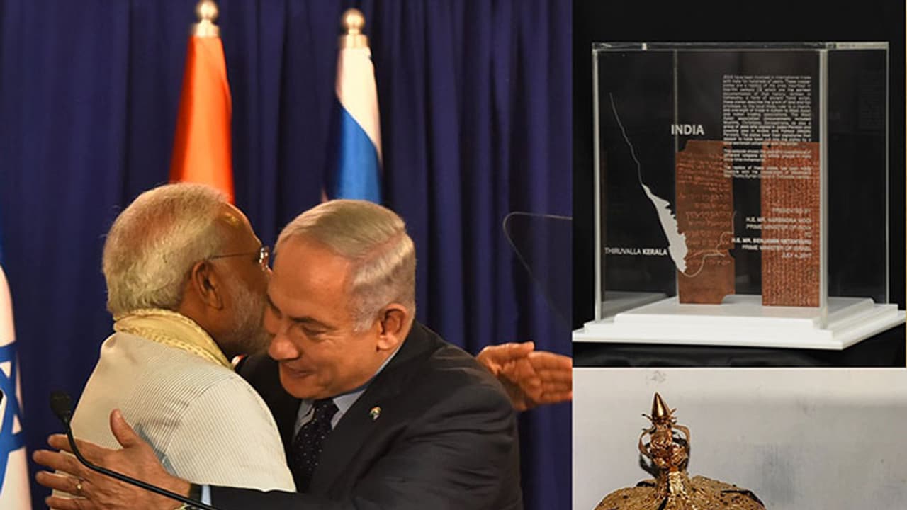 Modi in Israel: PM gifts ancient Jewish relics from Kerala to Netanyahu Modi in Israel: PM gifts ancient Jewish relics from Kerala to Netanyahu
