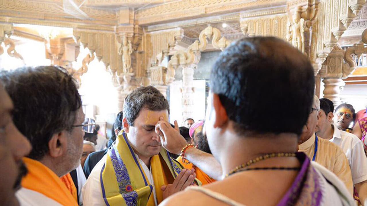 ರಾಜ್ಯದಲ್ಲೂ ರಾಹುಲ್ ಮೃದು ಹಿಂದುತ್ವ ಜಪ