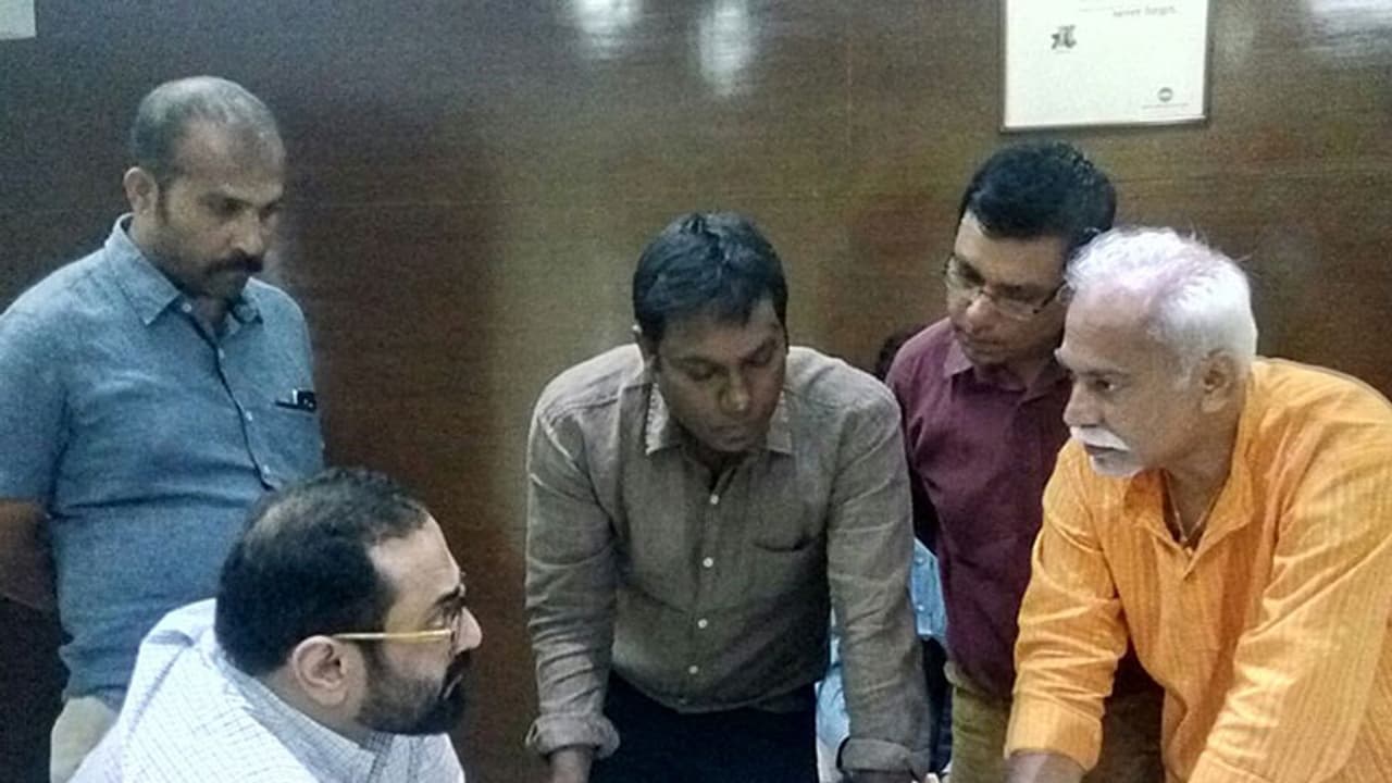 MP Rajeev Chandrashekhar meets demolition drive victims MP Rajeev Chandrashekhar meets demolition drive victims