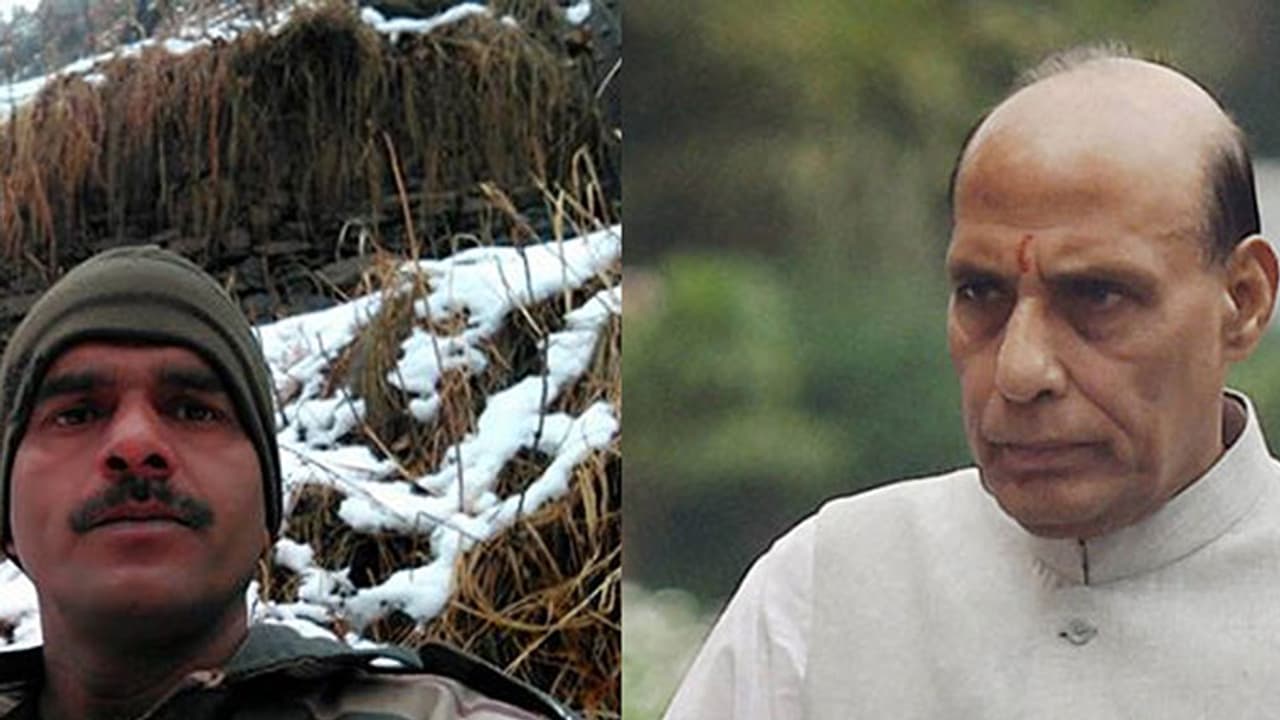 ಯೋಧ ಬಿಚ್ಚಿಟ್ಟ ಕರಾಳ ಸತ್ಯ: ವಿಡಿಯೋ ಬಗ್ಗೆ ವರದಿ ಕೇಳಿದ ಗೃಹ ಸಚಿವ ರಾಜನಾಥ್ ಸಿಂಗ್ ಯೋಧ ಬಿಚ್ಚಿಟ್ಟ ಕರಾಳ ಸತ್ಯ: ವಿಡಿಯೋ ಬಗ್ಗೆ ವರದಿ ಕೇಳಿದ ಗೃಹ ಸಚಿವ ರಾಜನಾಥ್ ಸಿಂಗ್