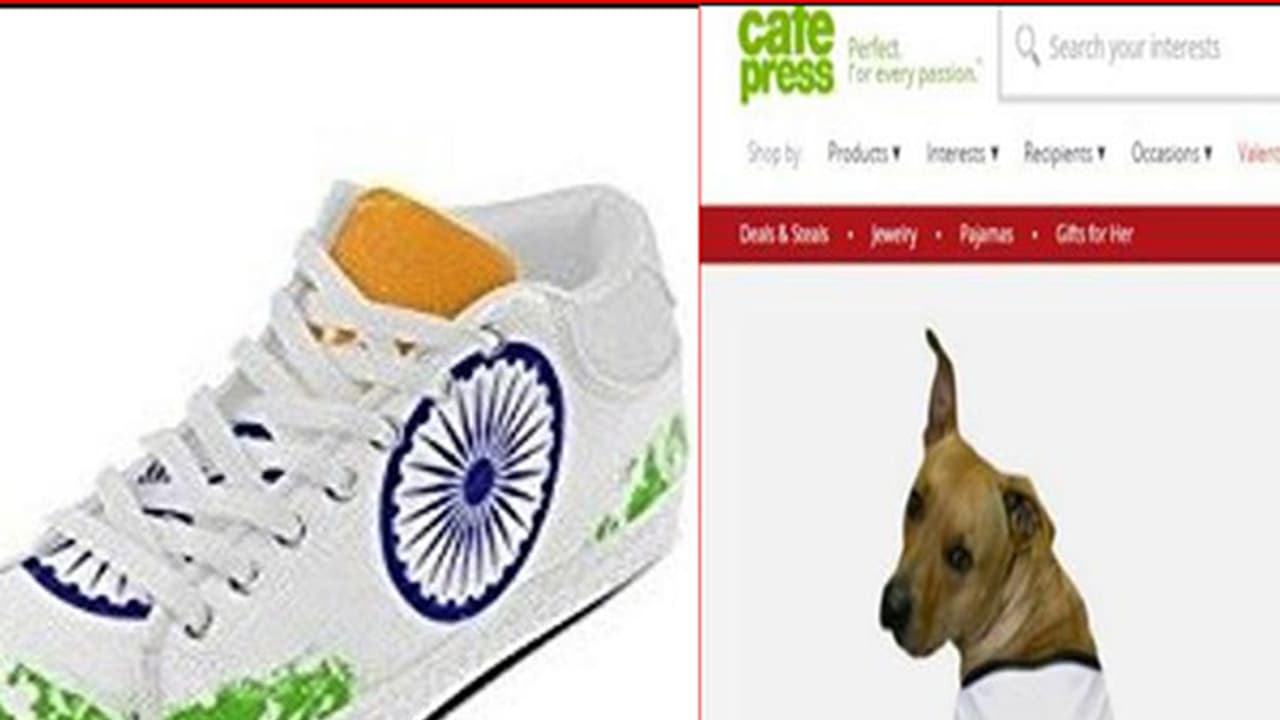 ಬರಿ ಡೋರ್ ಮ್ಯಾಟ್ ಮಾತ್ರವಲ್ಲ ಶೂ,ನಾಯಿ ಕೋಟ್'ಗಳಲ್ಲಿದೆ ಭಾರತದ ಧ್ವಜ ಹಾಗೂ ಲಾಂಛನಾ ಬರಿ ಡೋರ್ ಮ್ಯಾಟ್ ಮಾತ್ರವಲ್ಲ ಶೂ,ನಾಯಿ ಕೋಟ್'ಗಳಲ್ಲಿದೆ ಭಾರತದ ಧ್ವಜ ಹಾಗೂ ಲಾಂಛನಾ