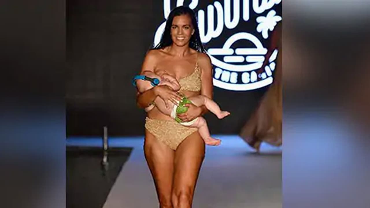 റാംപില്‍ കുഞ്ഞിന് മുലയൂട്ടി കൊണ്ട് മോഡല്‍; കയ്യടിച്ച് സോഷ്യല്‍ മീഡിയ