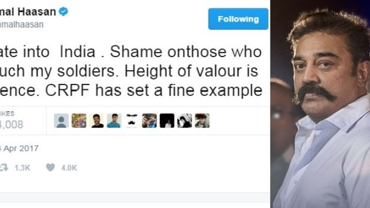 "என் நாட்டு வீரர்களை தாக்கிய சம்பவம் அவமானத்துக்குரியது" ட்விட்டரில் கொதித்தெழுந்த கமல்ஹாசன்...