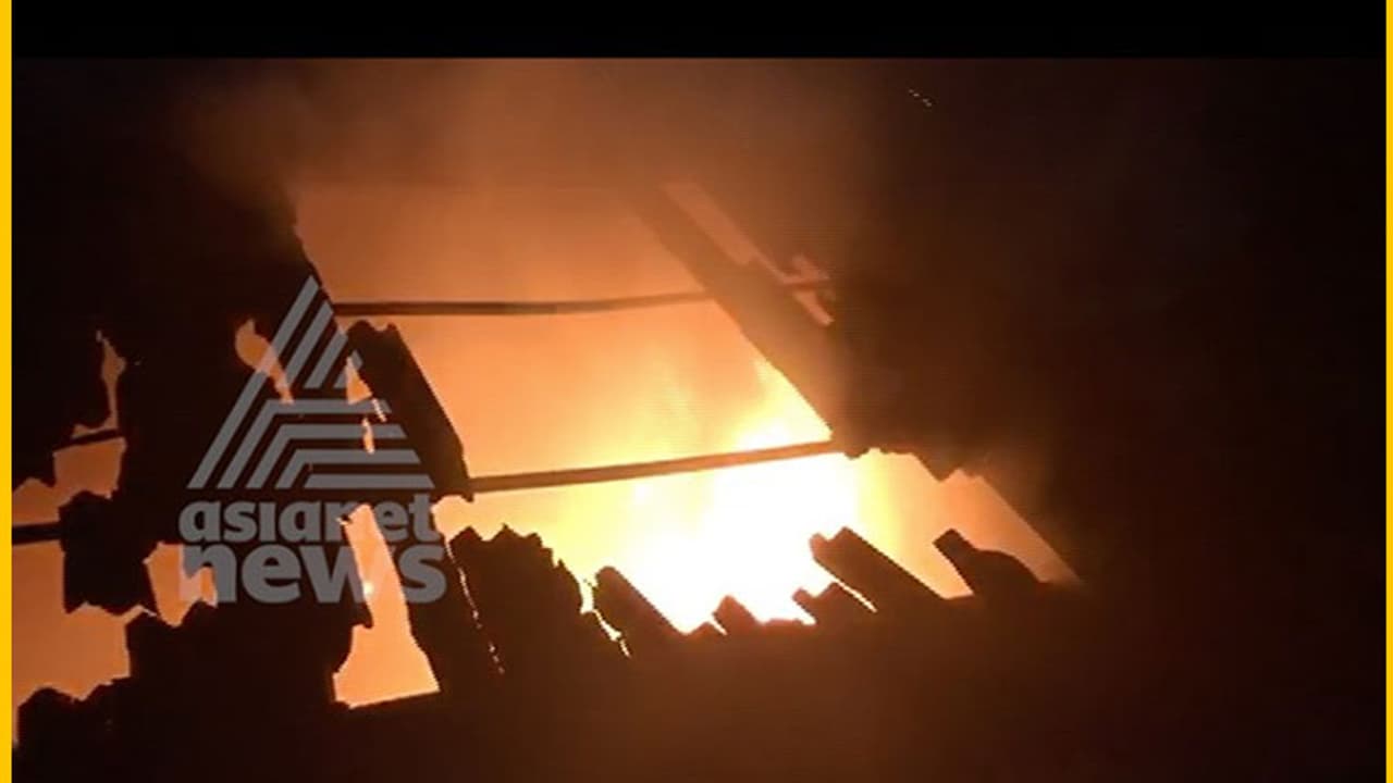 Massive fire near Sree Padmanabha Swamy temple Massive fire near Sree Padmanabha Swamy temple