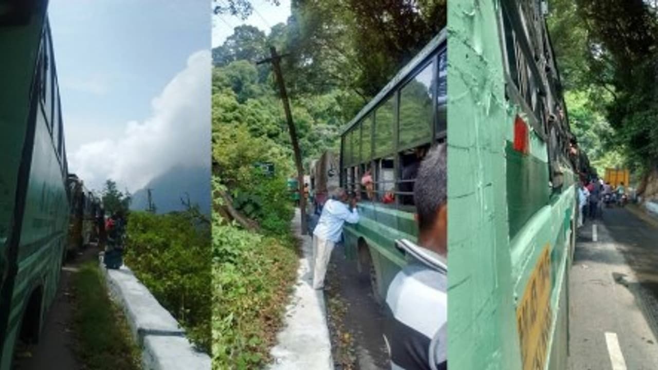 ஊட்டி நெடுஞ்சாலையில் காலை 5 மணி முதல் போக்குவரத்து பாதிப்பு; சீனப் பெருஞ்சுவர் போல நீளும் வாகனங்கள்... ஊட்டி நெடுஞ்சாலையில் காலை 5 மணி முதல் போக்குவரத்து பாதிப்பு; சீனப் பெருஞ்சுவர் போல நீளும் வாகனங்கள்...