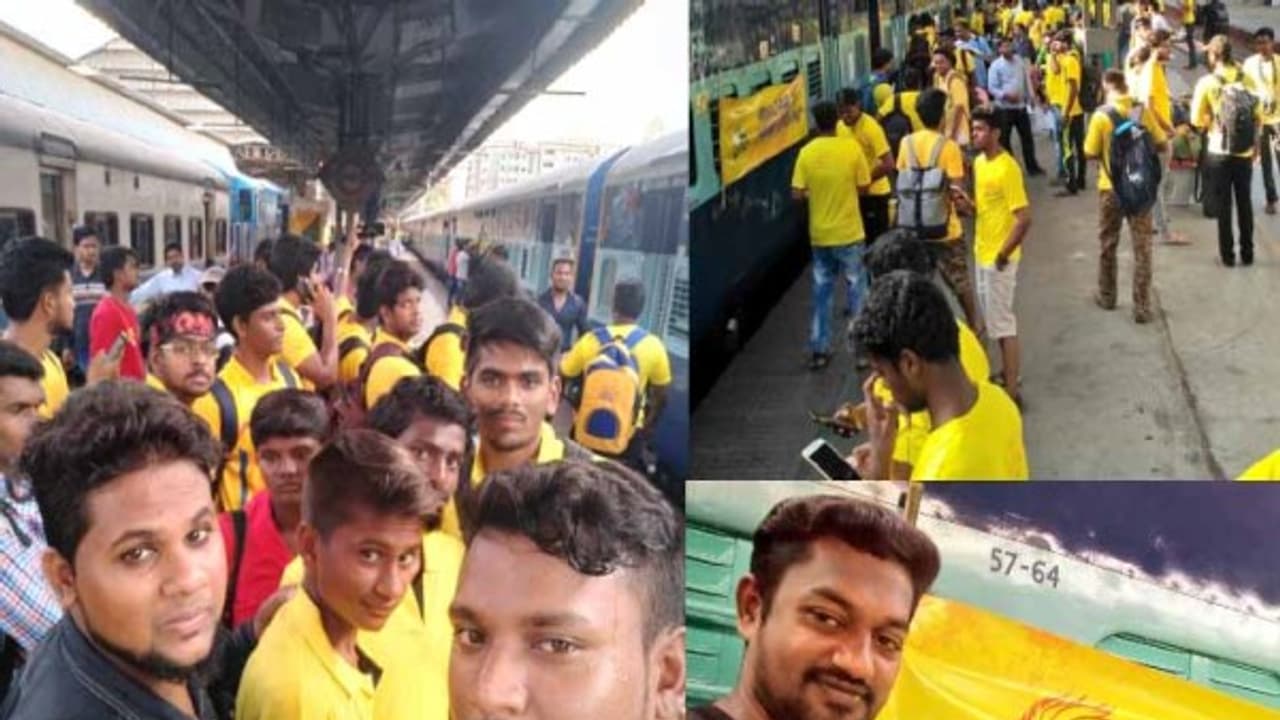 நாங்க புனே போய் விசில் போடப் போறோம் !! மேட்ச் பார்க்க உற்சாகமாய் புறப்பட்ட சென்னை ரசிகர்கள்…. நாங்க புனே போய் விசில் போடப் போறோம் !! மேட்ச் பார்க்க உற்சாகமாய் புறப்பட்ட சென்னை ரசிகர்கள்….