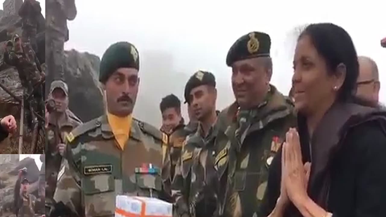 (Video)ಗಡಿಯಲ್ಲಿ ಚೀನೀ ಸೈನಿಕರಿಗೆ ಕೈಜೋಡಿಸಿ ‘ನಮಸ್ತೆ’ ಎಂದ ರಕ್ಷಣಾ ಸಚಿವೆ, ಚೀನಿಯರಿಗೆ 'ನಿರ್ಮಲಾ' ಪಾಠ! (Video)ಗಡಿಯಲ್ಲಿ ಚೀನೀ ಸೈನಿಕರಿಗೆ ಕೈಜೋಡಿಸಿ ‘ನಮಸ್ತೆ’ ಎಂದ ರಕ್ಷಣಾ ಸಚಿವೆ, ಚೀನಿಯರಿಗೆ 'ನಿರ್ಮಲಾ' ಪಾಠ!