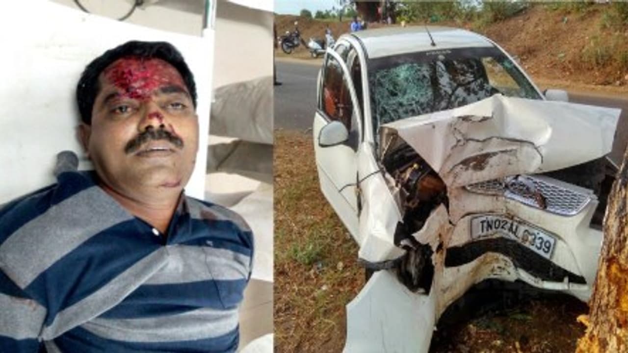 புளிய மரத்தில் கார் மோதி போலீஸ் அதிகாரி பலி...!!! புளிய மரத்தில் கார் மோதி போலீஸ் அதிகாரி பலி...!!!