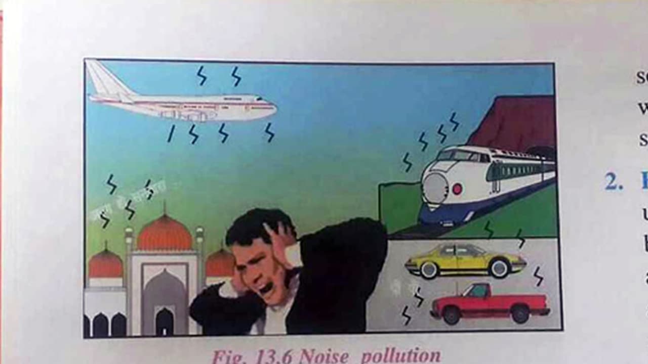ಶಬ್ದಮಾಲಿನ್ಯ ಪಾಠಕ್ಕೆ ಮಸೀದಿ ಚಿತ್ರ! ವಿವಾದ ಸೃಷ್ಟಿಸಿದ ಪಠ್ಯಪುಸ್ತಕ ಶಬ್ದಮಾಲಿನ್ಯ ಪಾಠಕ್ಕೆ ಮಸೀದಿ ಚಿತ್ರ! ವಿವಾದ ಸೃಷ್ಟಿಸಿದ ಪಠ್ಯಪುಸ್ತಕ