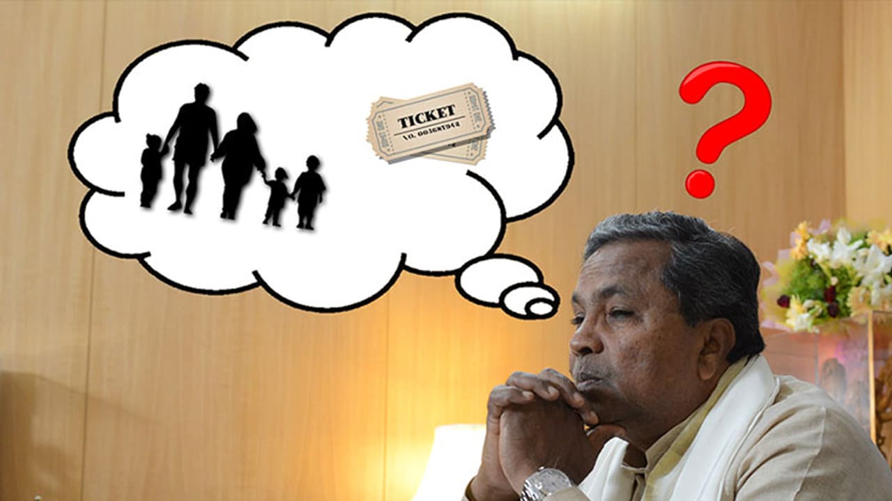 Karnataka Election 2018: CM Siddu's Next Step is 'One Ticket For One Family'? Karnataka Election 2018: CM Siddu's Next Step is 'One Ticket For One Family'?