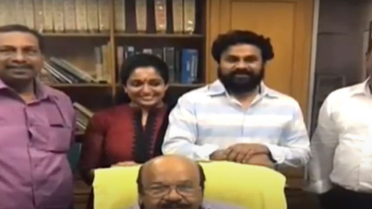 Dileep celebrates success of Ramaleela, visits advocate Raman Pillai Dileep celebrates success of Ramaleela, visits advocate Raman Pillai