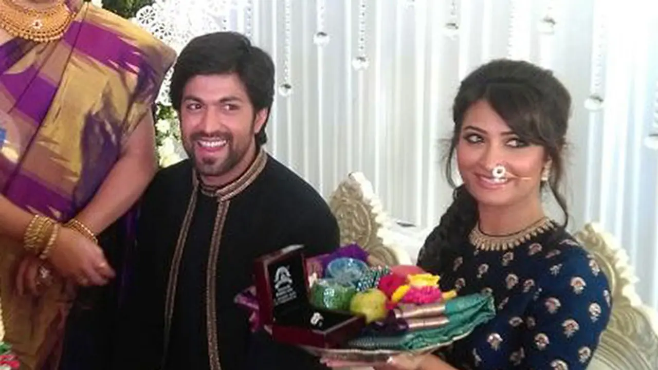 Exclusive: Yash Radhika engaged on film set Exclusive: Yash Radhika engaged on film set