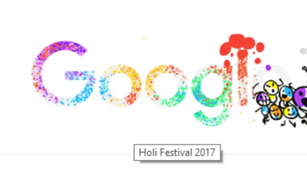 Google celebrates Holi with a colourful doodle Google celebrates Holi with a colourful doodle