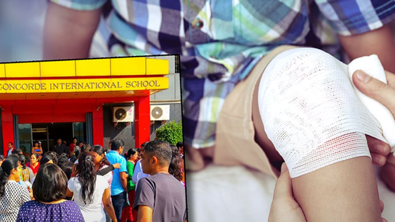 Close shave for four students after glass panels fall on them in school Close shave for four students after glass panels fall on them in school