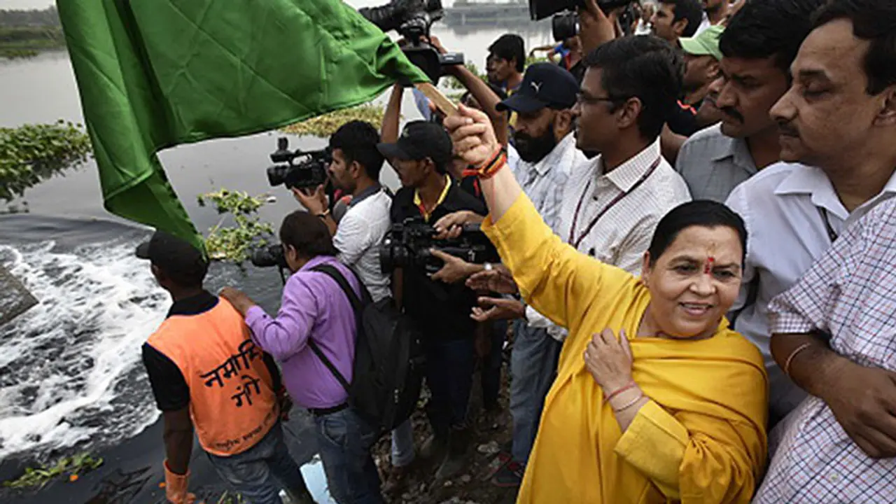 No Uma Bharti, pollution did not blind Ganga's dolphins No Uma Bharti, pollution did not blind Ganga's dolphins