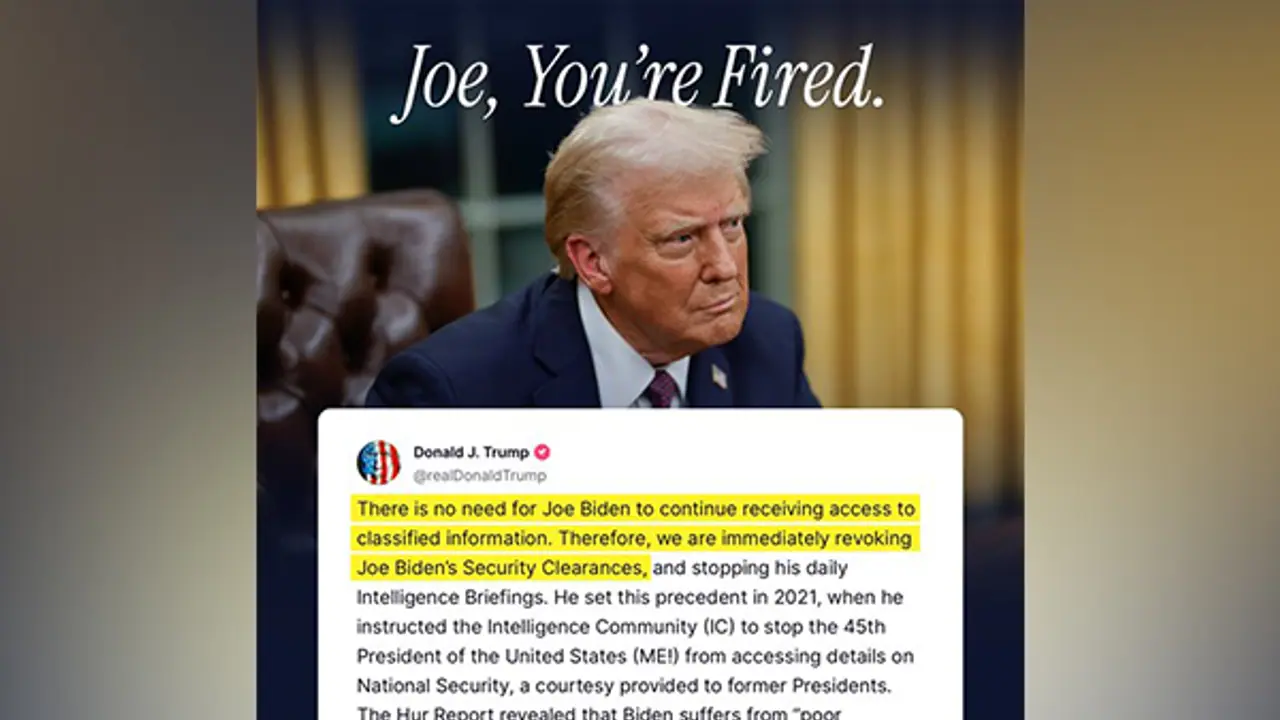 Donald Trump blocks Joe Biden's intelligence briefings, cites 'poor memory' and 2021 precedent