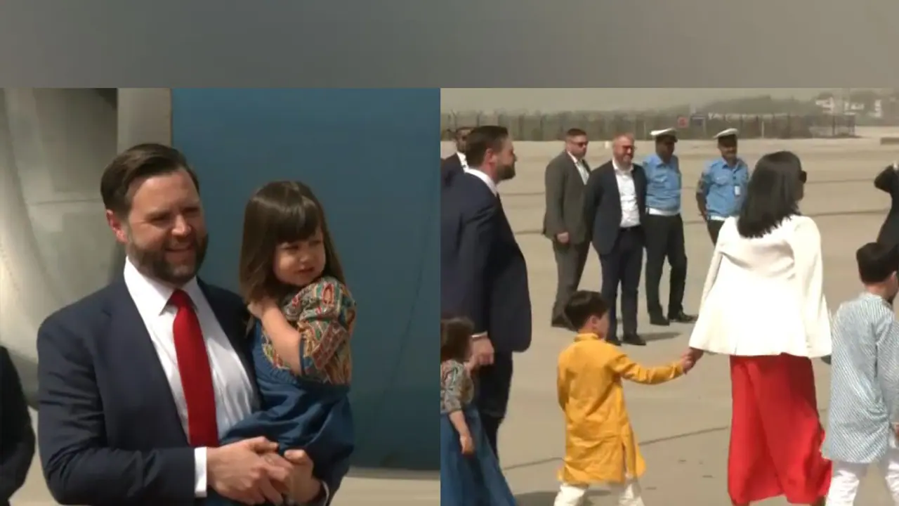 JD Vance, Usha Vance's children sport ethnic wear as they land in India