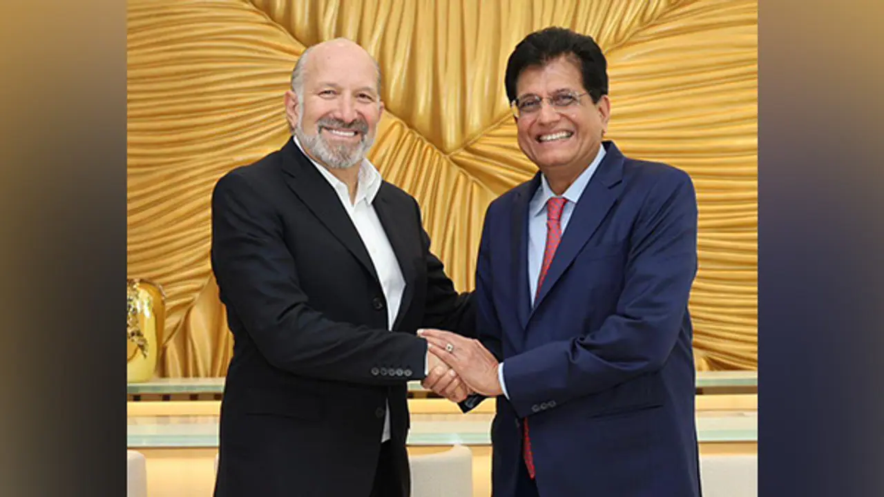 Piyush Goyal with US Commerce Secretary Howard Lutnick