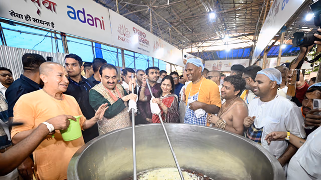 Adani group Chairman Gautam Adani, his wife Priti Adani visits ISKCON kitchens in Puri (Photo/X@gautam_adani) Adani group Chairman Gautam Adani, his wife Priti Adani visits ISKCON kitchens in Puri (Photo/X@gautam_adani)
