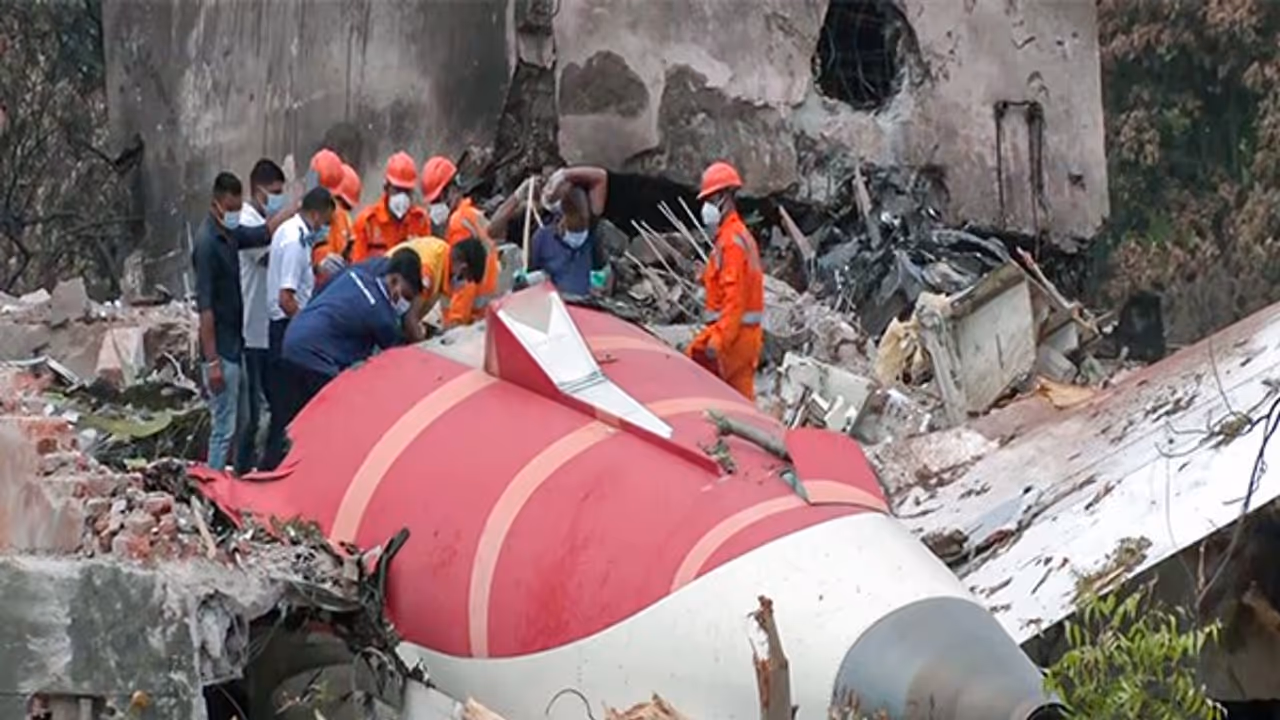 Visual from the site of plane crash site in Ahmedabad earlier this month (Photo/ANI)