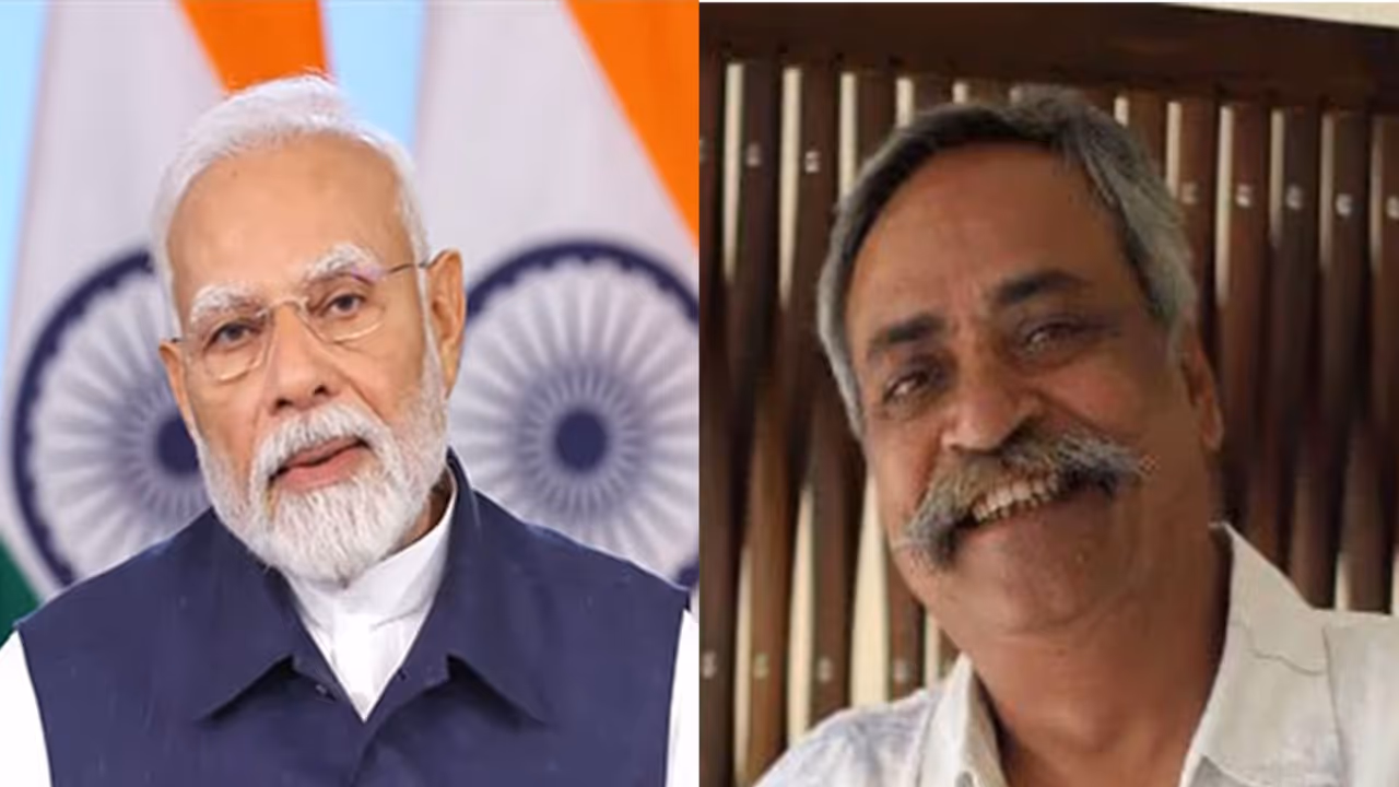 Narendra Modi (R), Ad legend Piyush Pandey (Photo/ANI, instagram/nsitharaman)