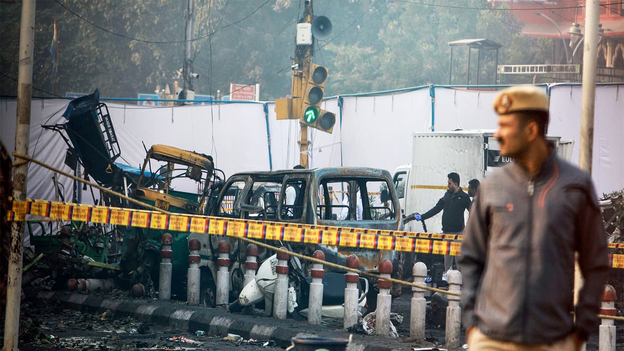 Still from the site of blast in Delhi (Photo/ANI)