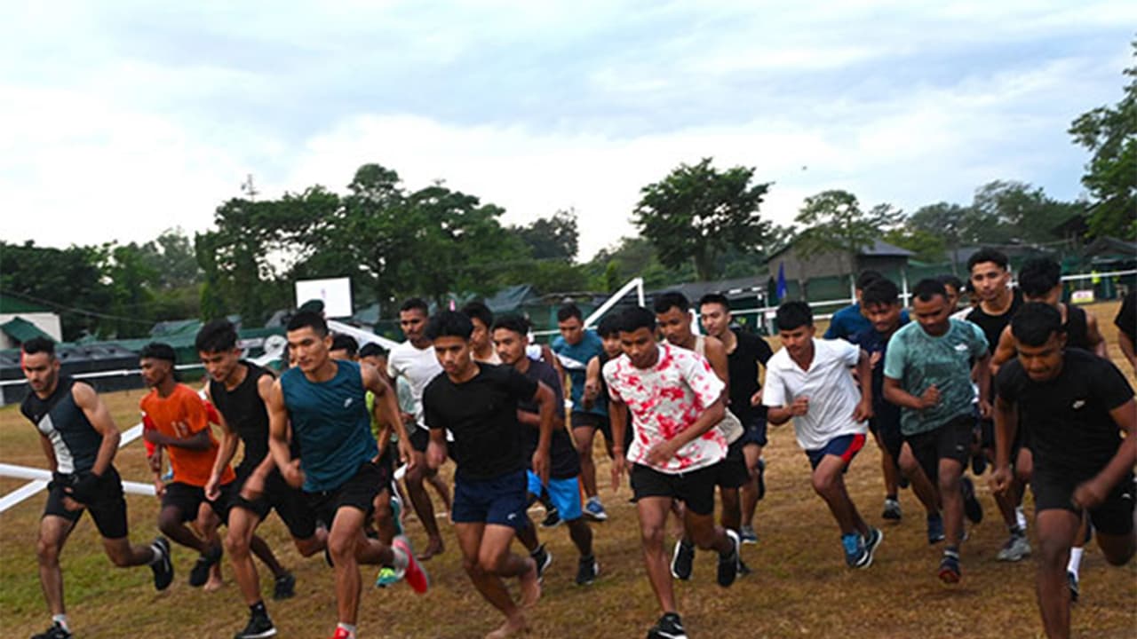 Agniveer recruitment process (Photo/ANI) Agniveer recruitment process (Photo/ANI)