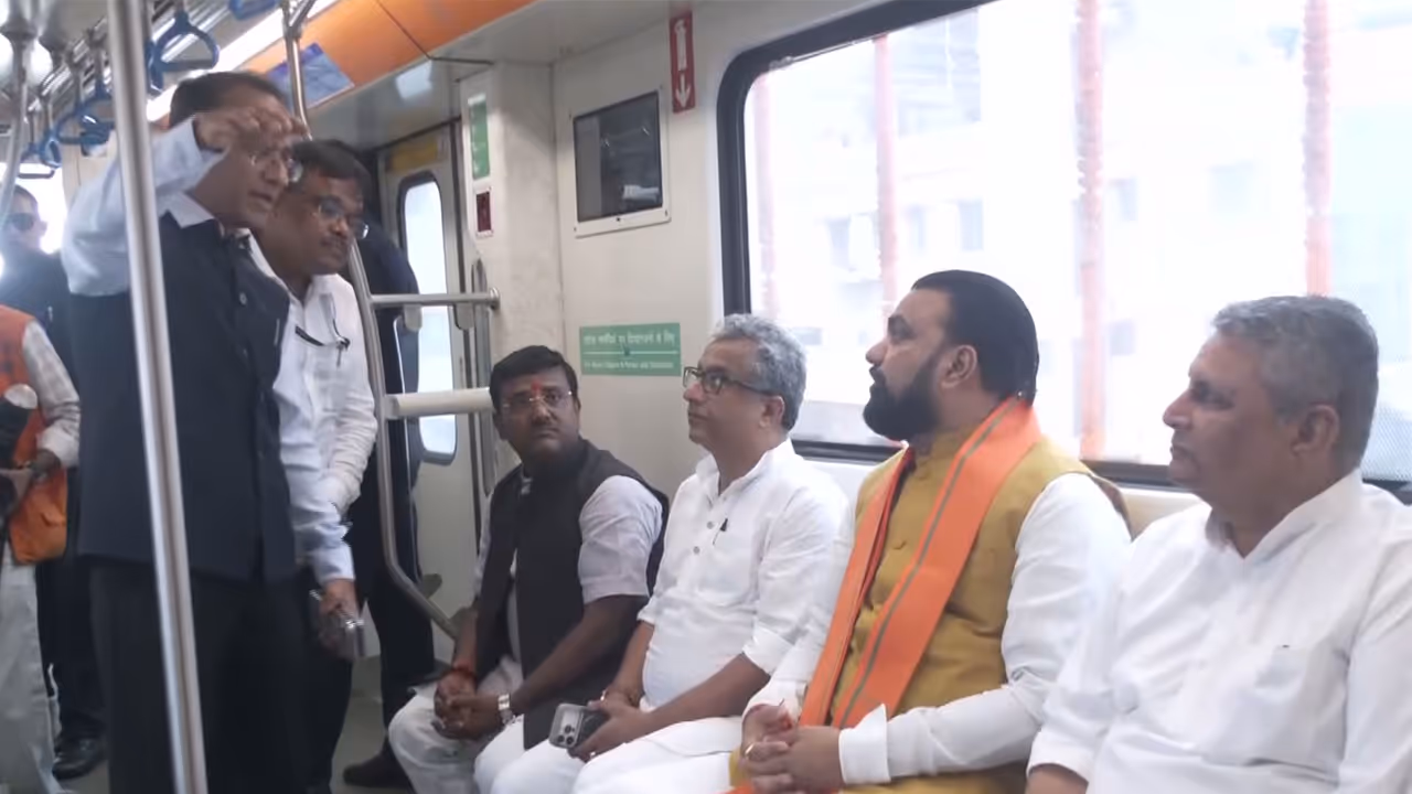 Bihar CM Samrat Choudhary travels in Patna Metro (Photo/ANI) Bihar CM Samrat Choudhary travels in Patna Metro (Photo/ANI)