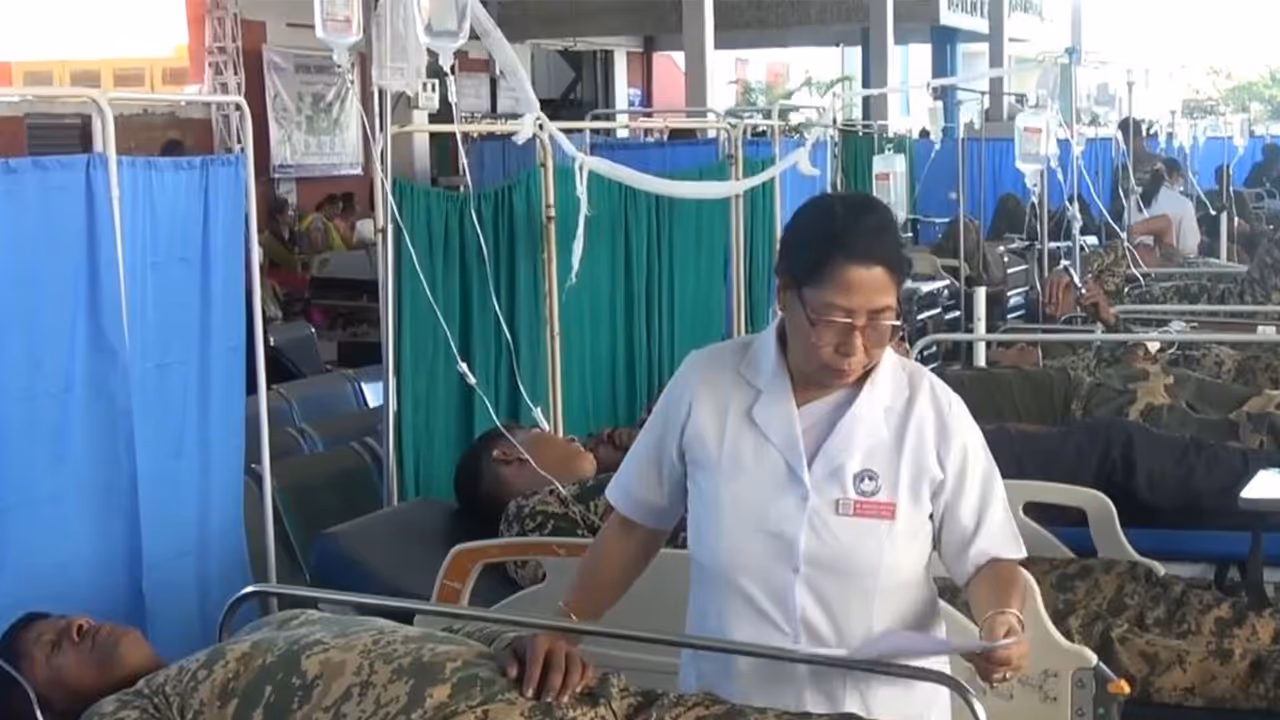 Border Security Force and civilians admitted in hospital after food poisoning (Photo/ANI) Border Security Force and civilians admitted in hospital after food poisoning (Photo/ANI)
