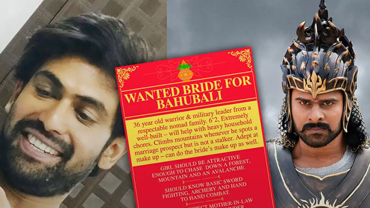 Rana Daggubati's matrimonial ad for Prabhas will make your day! Rana Daggubati's matrimonial ad for Prabhas will make your day!