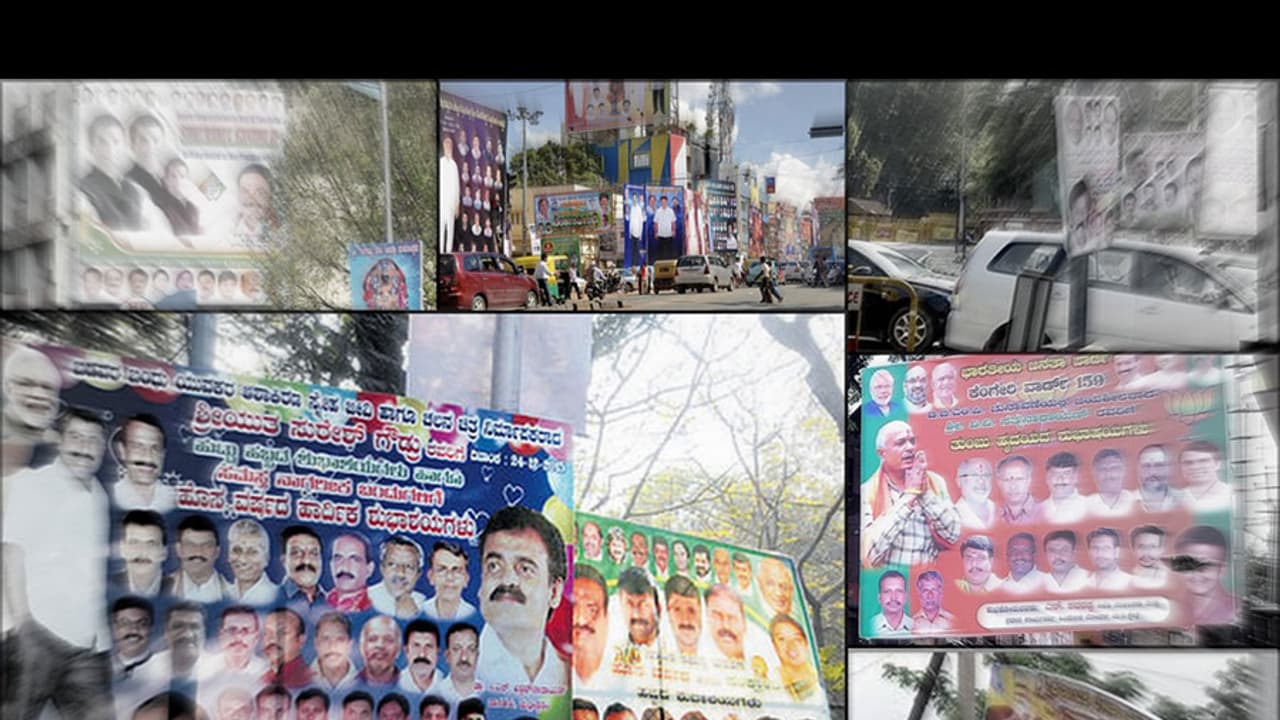Bengaluru muscles up against illegal flex banners Bengaluru muscles up against illegal flex banners