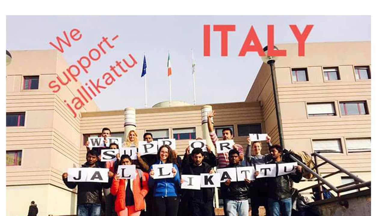 ఇటలీలోనూ జల్లికట్టుకు మద్దతుగా... ఇటలీలోనూ జల్లికట్టుకు మద్దతుగా...