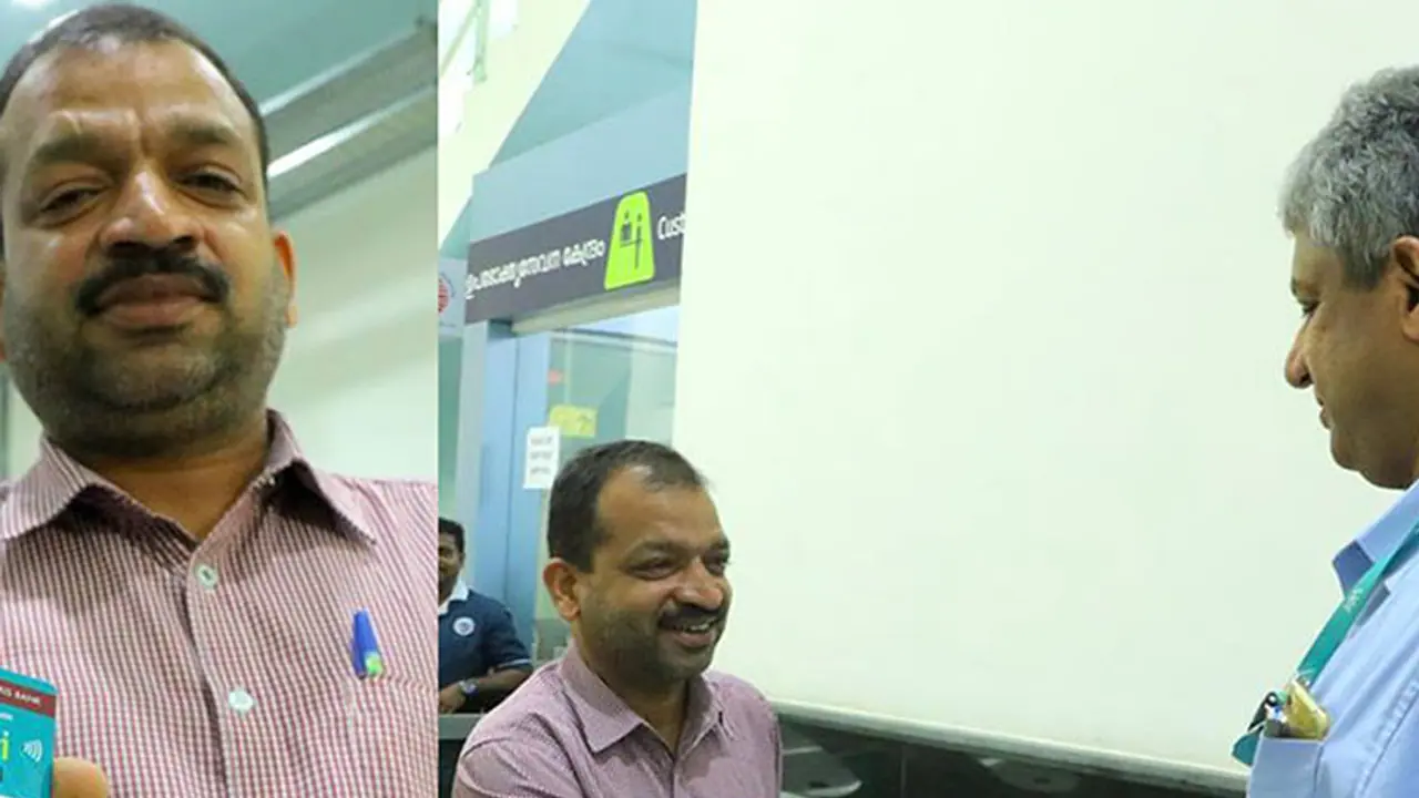 After 'social media trial', Kochi Metro hands free pass to Eldho After 'social media trial', Kochi Metro hands free pass to Eldho