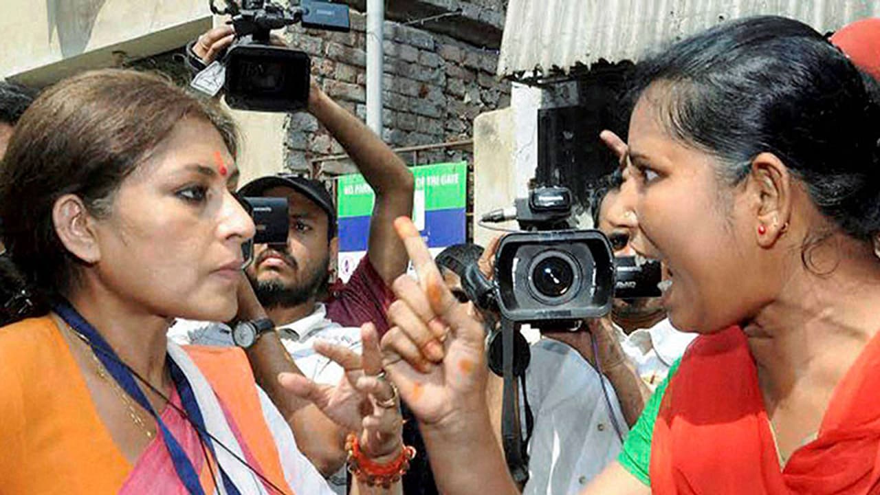 Trinamool workers attack BJP leader Roopa Ganguly Trinamool workers attack BJP leader Roopa Ganguly