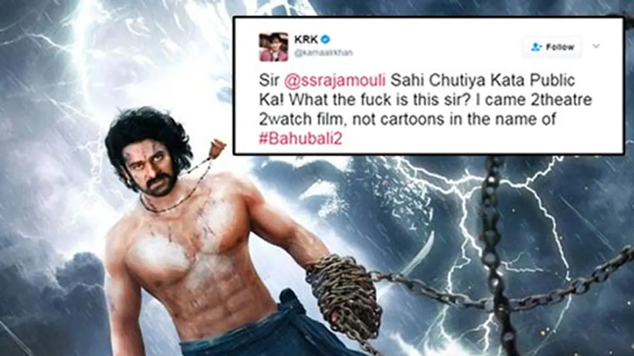 Kamaal R Khan abuses Rajamouli, calls 'Baahubali 2' a crap Kamaal R Khan abuses Rajamouli, calls 'Baahubali 2' a crap