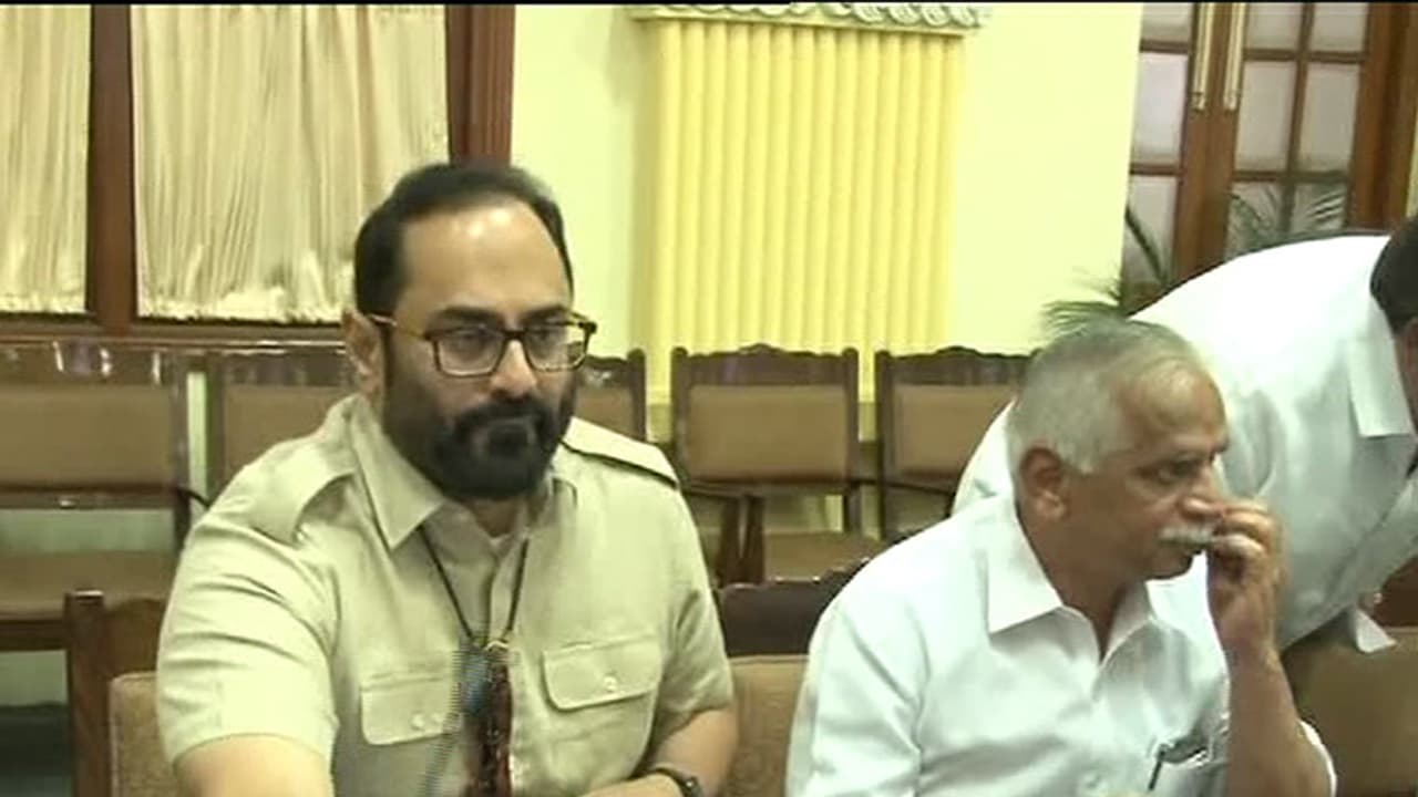 ಸ್ಟೀಲ್ ಬ್ರಿಜ್: ಸಭೆಯಲ್ಲಿ ರಾಜೀವ್ ಚಂದ್ರಶೇಖರ್'ಗೆ ಮಾತನಾಡಲೇ ಅವಕಾಶ ನೀಡದ ಸಚಿವ ಜಾರ್ಜ್