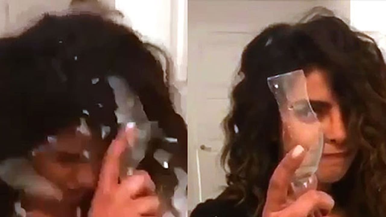 Shocking! Here is why Priyanka Chopra breaks glass of wine on her head watch video