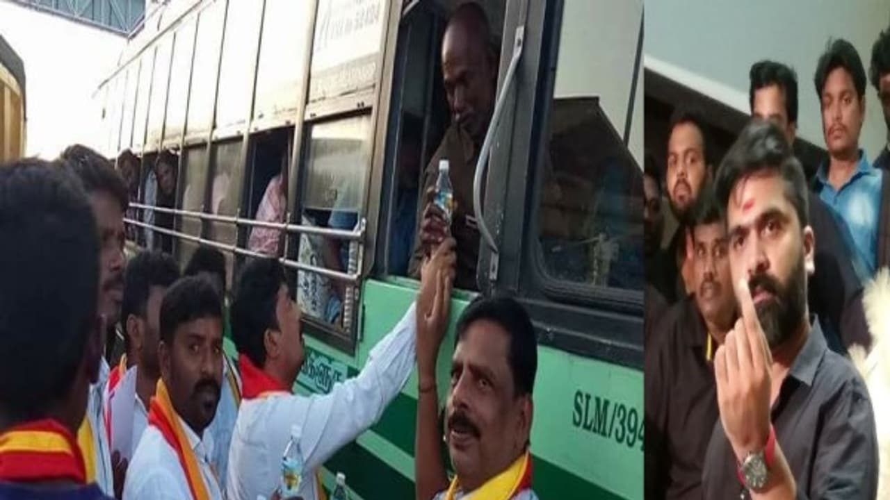 சிம்புவின் அன்பான பேச்சால் மனமுருகிய கன்னட மக்கள்...! முன்வந்து தண்ணீர் கொடுக்கும் காட்சி..! சிம்புவின் அன்பான பேச்சால் மனமுருகிய கன்னட மக்கள்...! முன்வந்து தண்ணீர் கொடுக்கும் காட்சி..!