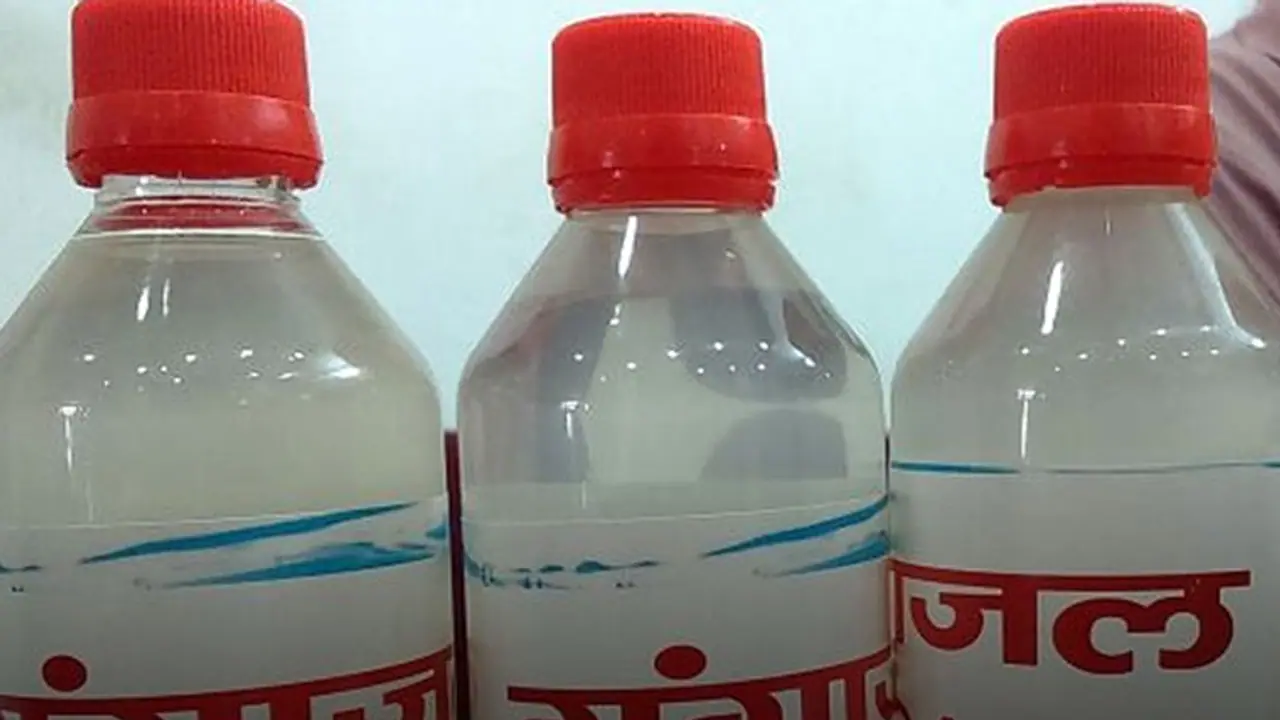 PDK protests against the sale of Gangajal in Chennai PDK protests against the sale of Gangajal in Chennai