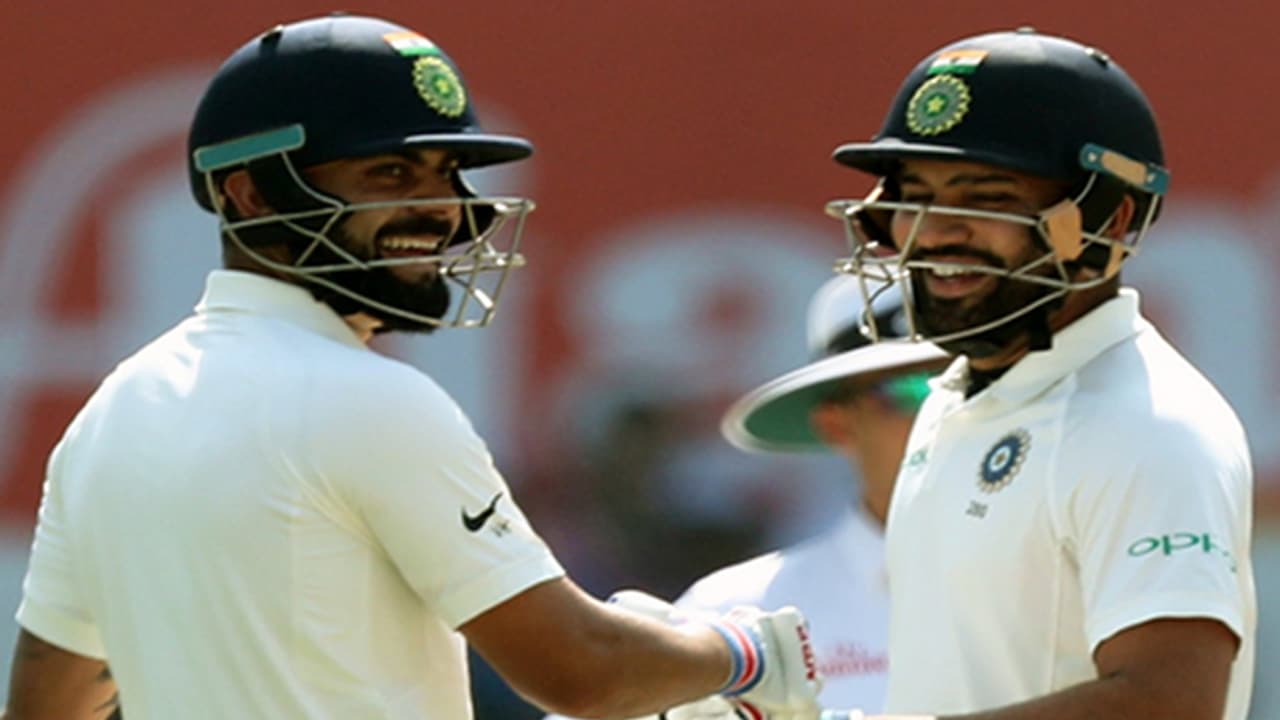 ಕೊಹ್ಲಿ ದಾಖಲೆಯಾಟ,ರೋಹಿತ್ ಶತಕದ ಸೊಬಗು: ಸೋಲಿನ ಭೀತಿಯಲ್ಲಿ ಶ್ರೀಲಂಕಾ